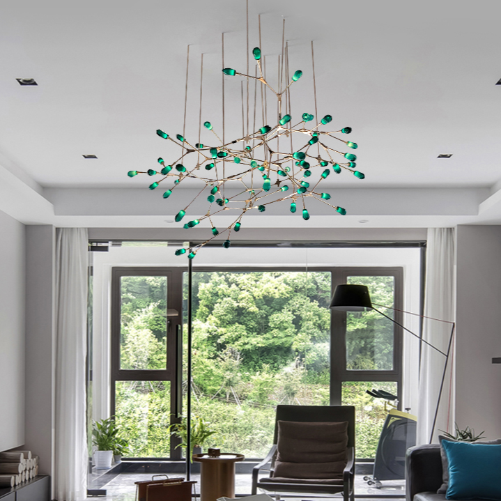 Selene Emerald Green Crystal Chandelier