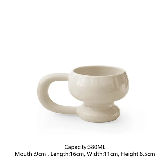 Aurielle Curved Design Ceramic Mug Set