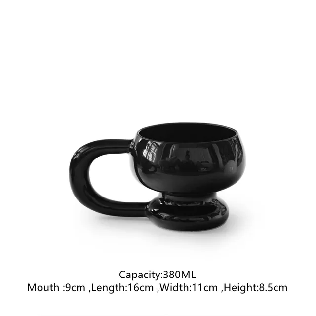 Aurielle Curved Design Ceramic Mug Set