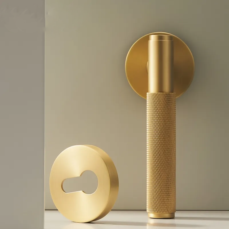 Aurielle Solid Brass Lever Door Handles & Lock Set