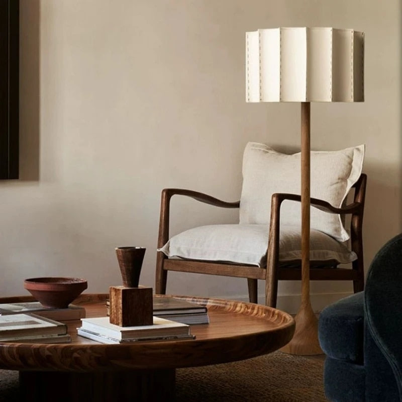 Elara Wooden Floor Lamp